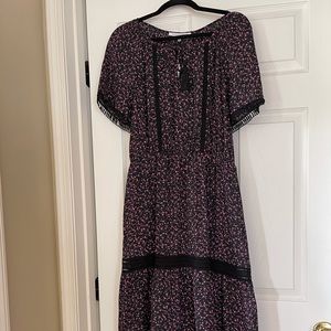 NWT Collective Concepts Floral Tiered Midi Dress
